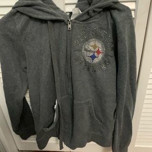*5 for $25 deal* Steelers Beddazled ZIP Up Hoodie